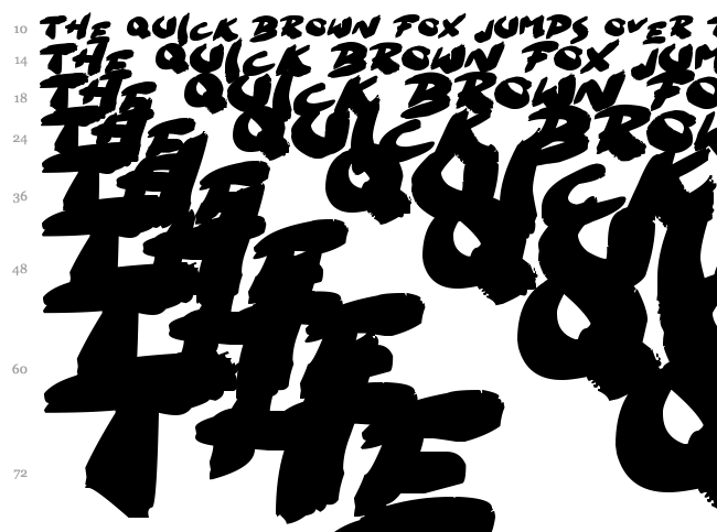 Go Faster Brush font waterfall